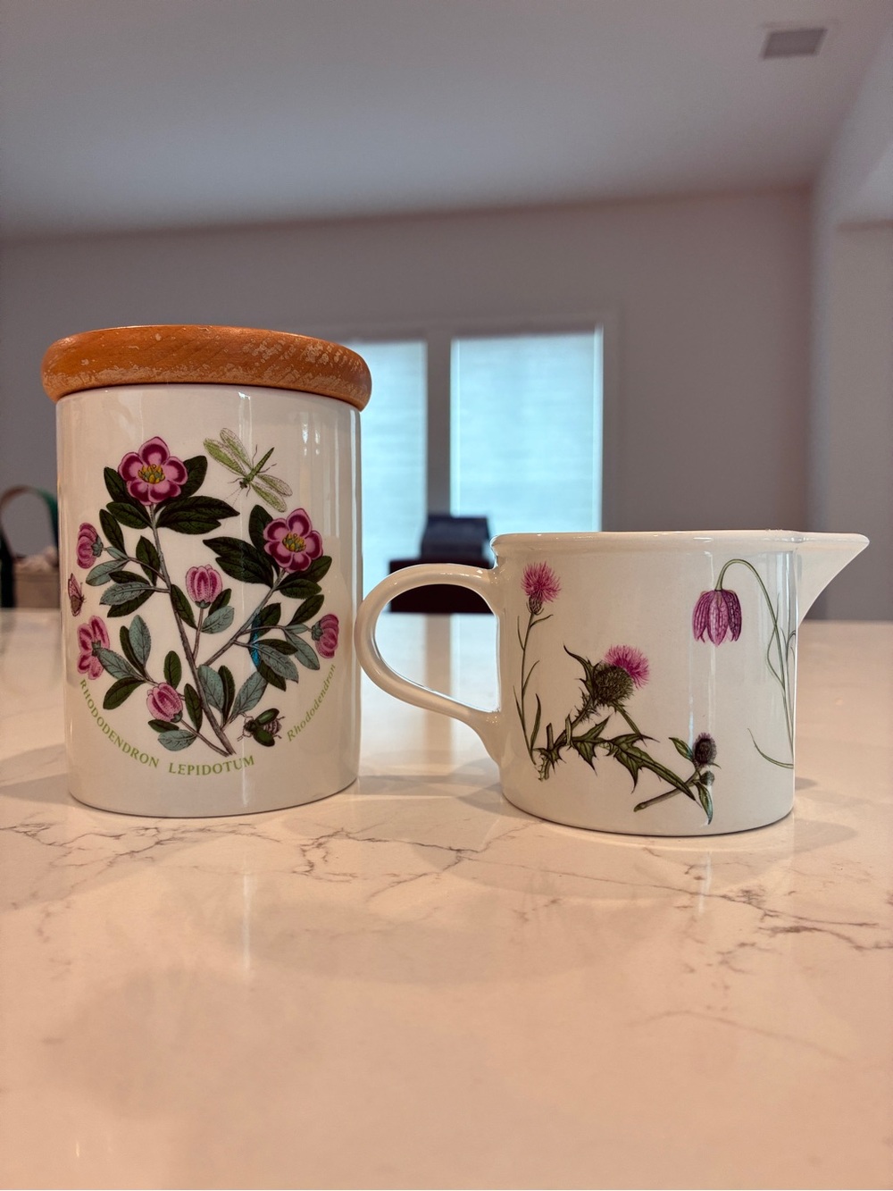 Vintage Portmeirion Botanical Creamer & Canister Set-The Queen's Hidden Garden